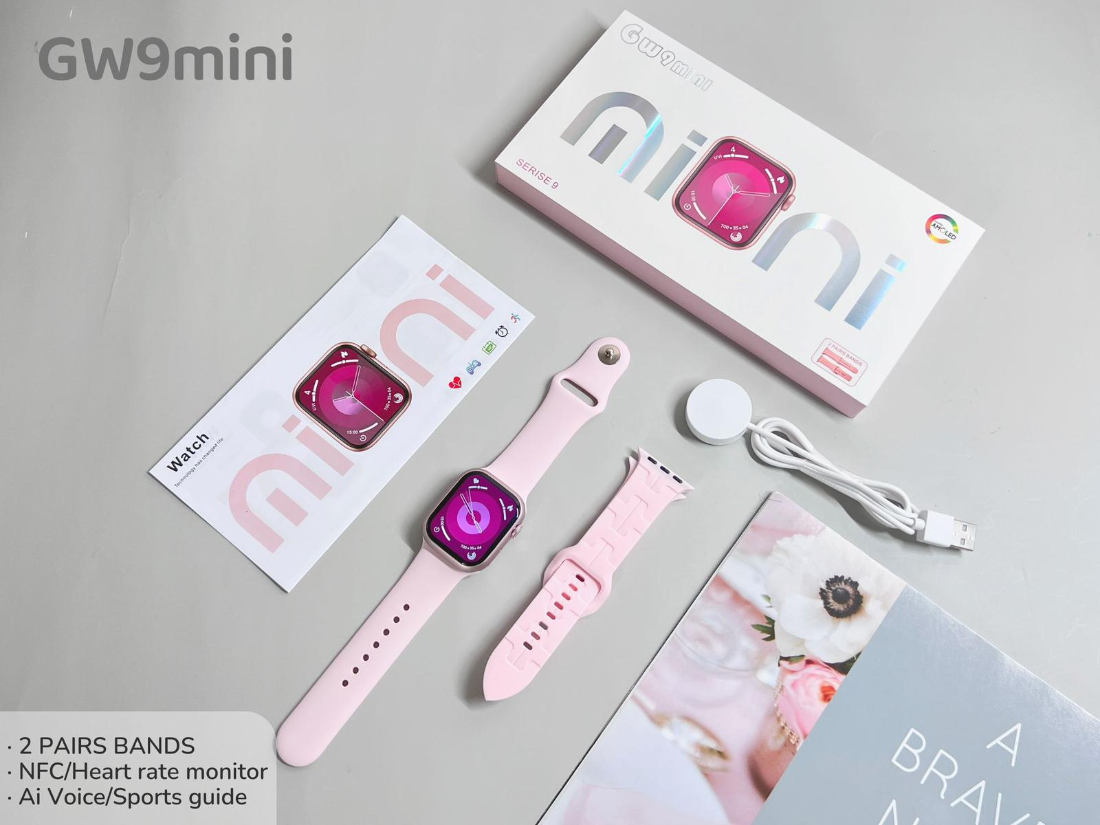 Gw9Mini Series 9 Amoled 41mm Özel Pembe Renk Akıllı Saat