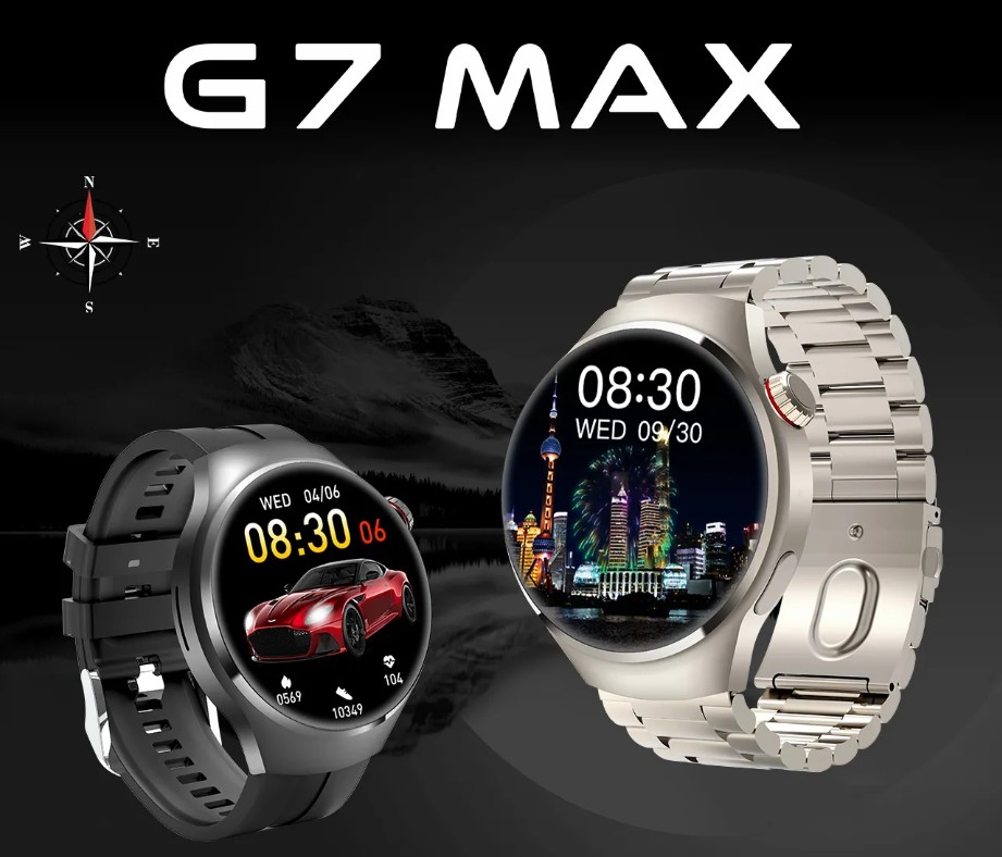 G7 Max Amoled Ekranlı Akıllı Saat, GPS/NFC/Siri - Görsel 2