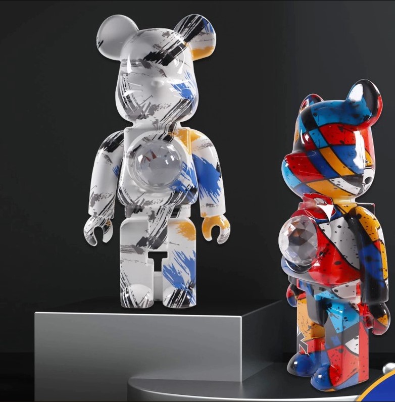 Disco Işıklı Bluetooth Hoparlör Ayı Değişik Renklerde