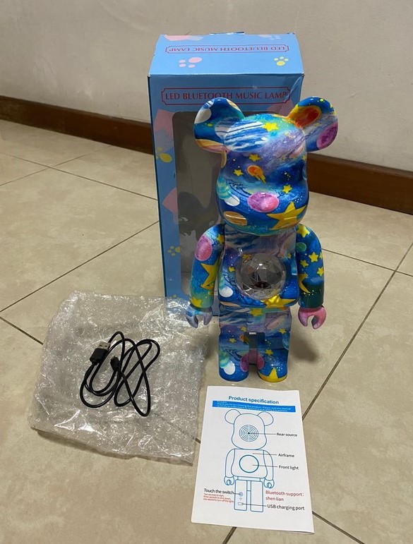 Disco Işıklı Bluetooth Hoparlör Ayı Değişik Renklerde - Görsel 5