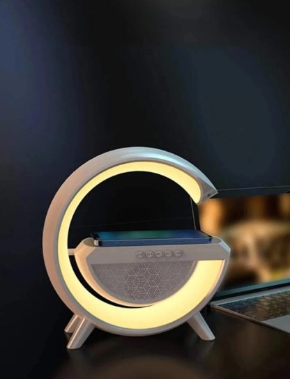 Akıllı Gece Lambası, Bluetooth Hoparlör, Kablosuz Şarj 3in1 - Görsel 6