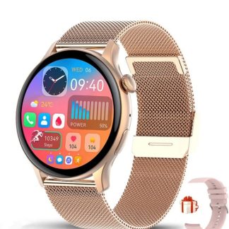 G3 Pro Bayanlara Özel Çift Kordonlu Metal ve Silikon Akıllı Saat