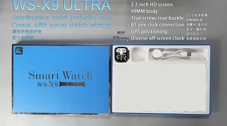 WS-X9 Ultra Watch8. 49mm 7 Kordonlu Uygun Fiyatlı Akıllı Saat - Görsel 5