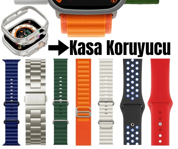 WS-X9 Ultra Watch8. 49mm 7 Kordonlu Uygun Fiyatlı Akıllı Saat - Görsel 6