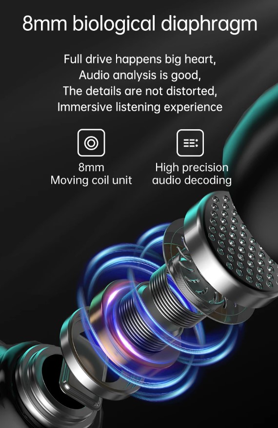DX-08 Kablosuz Su Geçirmez Bluetooth Kulaklık - Görsel 15