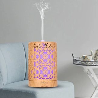 Motifli Aroma Difüzörü Buhar Ultrasonik 7 Renk Led Işıklı Hava Nemlendirici