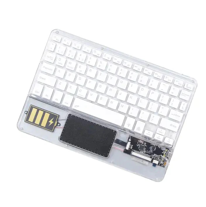 Şeffaf, Rgb Işıklı Mouse'li Bluetooth Klavye - Görsel 2