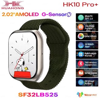 HK10 Pro Plus (Gen5) AMOLED Akıllı Saat, Yerçekimi algılama, 3D menü, NFC, TWS Albümü, Pusula ChatGPT