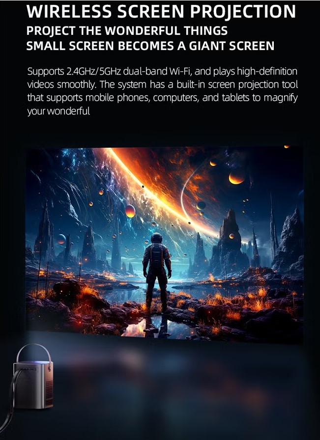 Kalobee HY6 Android, Led, Full HD Projeksiyon Cihazı - Görsel 11