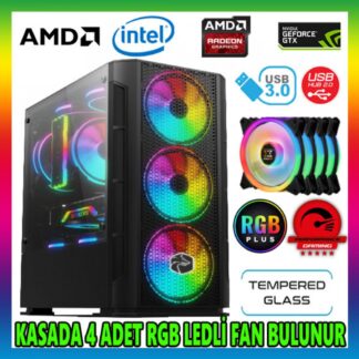 X-COLER RGB 4x120mm Fan Matx Gaming Oyuncu Kasası