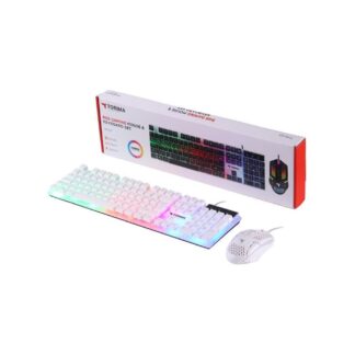 Tmk-03 Beyaz Gaming Rgb Işıklı Kablolu Q Klavye ve Mouse Seti