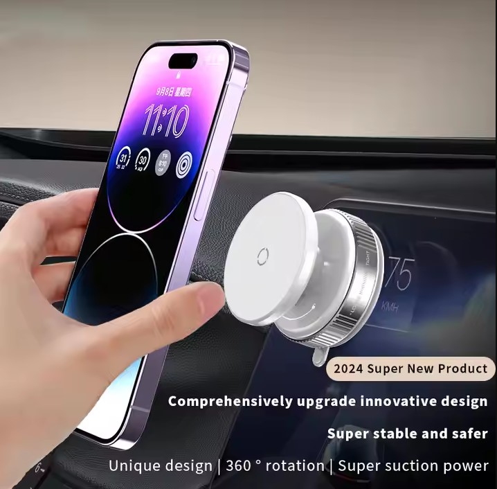 K009 Manyetik Vakum Telefon Tutucu. Yüksek Tutuş Kapasitesi, 360 Derece Dönebilme - Görsel 7