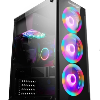 Glass 3 Fanlı ATX Temperli Mid Tower Cam Panel RGB Fanlı Gaming Boş Bilgisayar Kasası