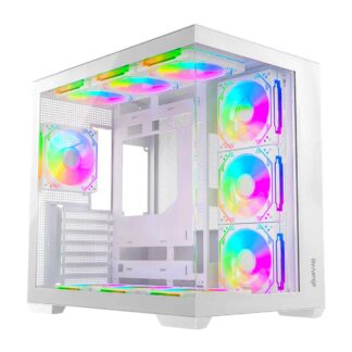 Beyaz Supernova 7 RGB Fanlı ATX Temperli Cam Panel Akvaryum Gaming Bilgisayar Kasası