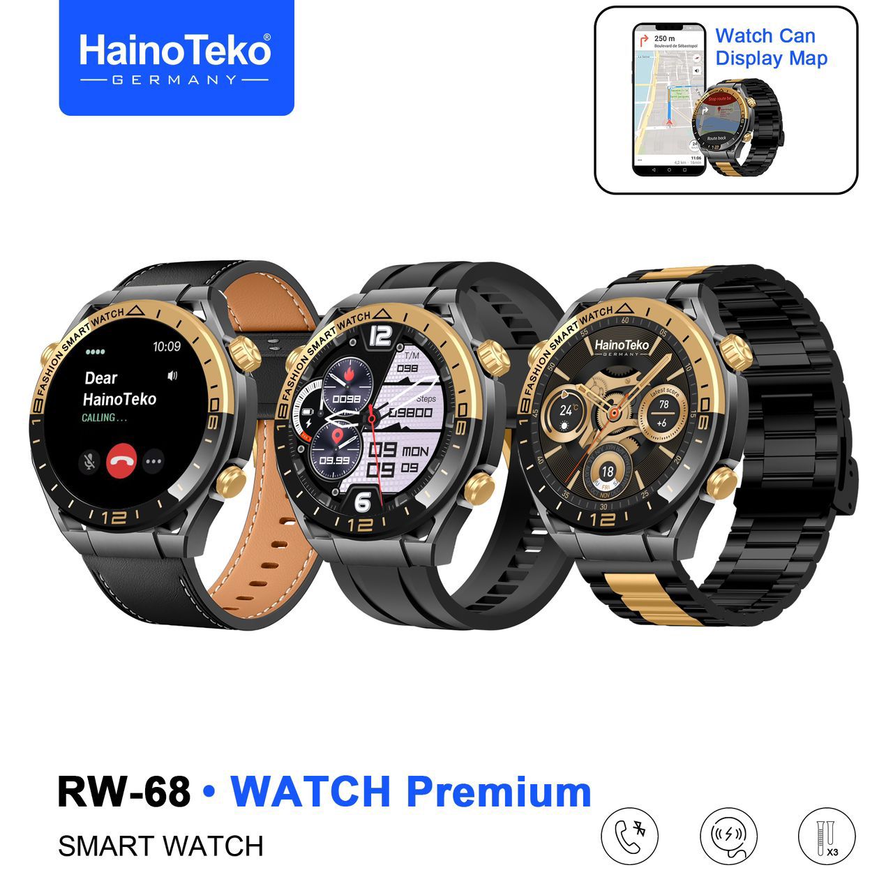 Haino Teko RW-68 Premium Navigasyon Özellikli Akıllı Saat - Görsel 5
