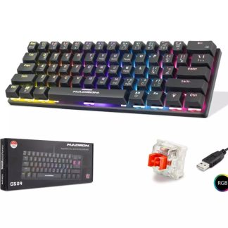 G509 Mekanik Gaming Mini Klavye Blue yada Red Switch RGB - Siyah