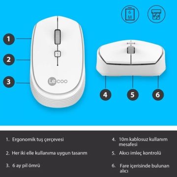Lenovo Lecoo Ws202 Kablosuz Mouse