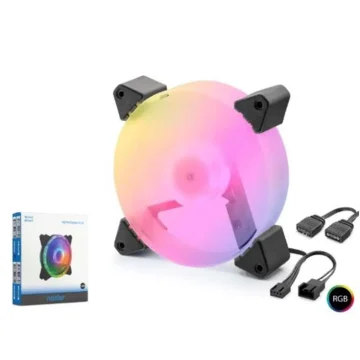 Nodar Nd2659 Kasa Fanı Iç Ve Dış Parıltı Argb 12cm Siyah