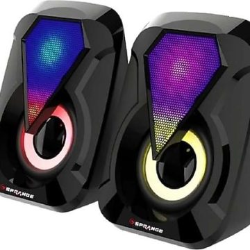 Sprange SR-PN785 3W-2 USB 2.0 + 3.5MM 5V Hoparlör Siyah